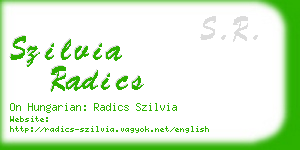 szilvia radics business card